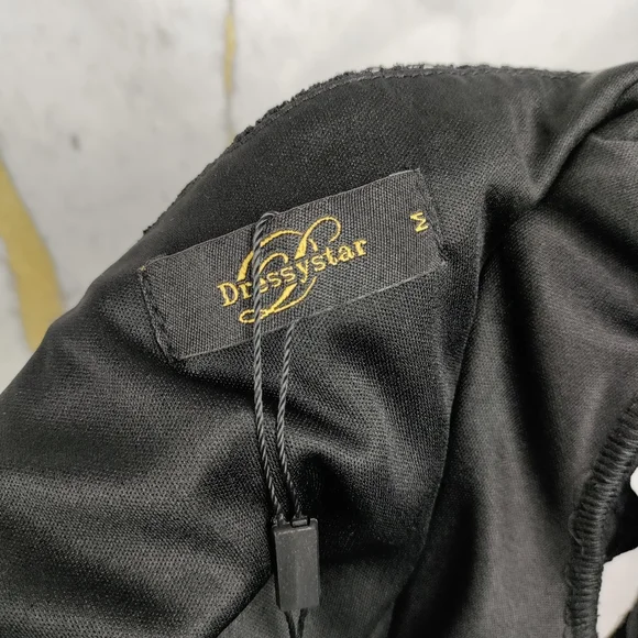 Off The Shoulder Short Sleeve High Low Lace Dress - Picture 8 of 10